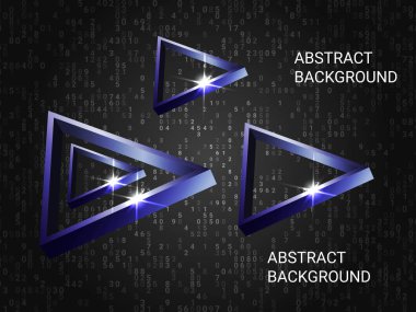 Arka planda üçgen hacmi parıltısı.