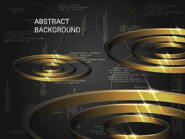 Cercles métalliques scintillent sur le fond . — Image vectorielle