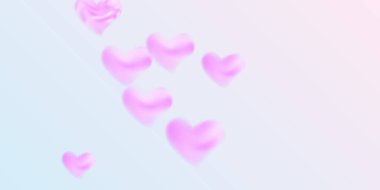 Sevgililer Günü için konfeti kalpleri.