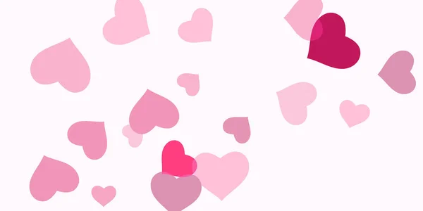 Rosafarbenes Herzkonfetti — Stockvektor