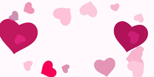 Pink heart confetti — Stock Vector