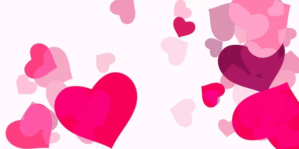 Confeti corazón rosa — Vector de stock