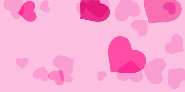 Confettis coeur rose — Image vectorielle
