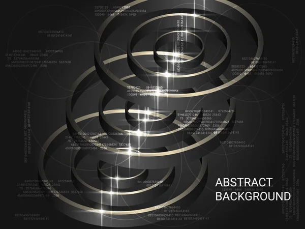 Cercles métal scintillement sur fond . — Image vectorielle