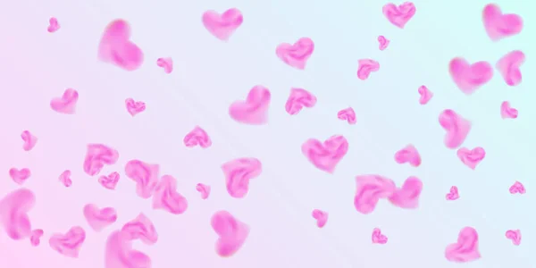 Harten van confetti voor Valentijnsdag — Stockvector