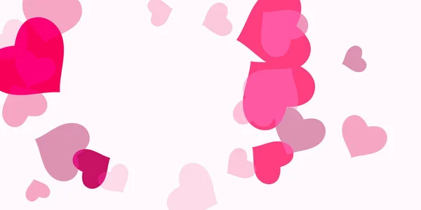 Pink heart confetti — Stock Vector