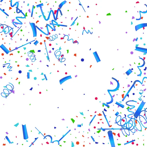 Confettis colorés sur fond blanc. — Image vectorielle