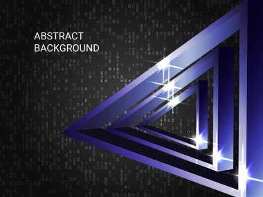 Arka planda üçgen hacmi parıltısı.