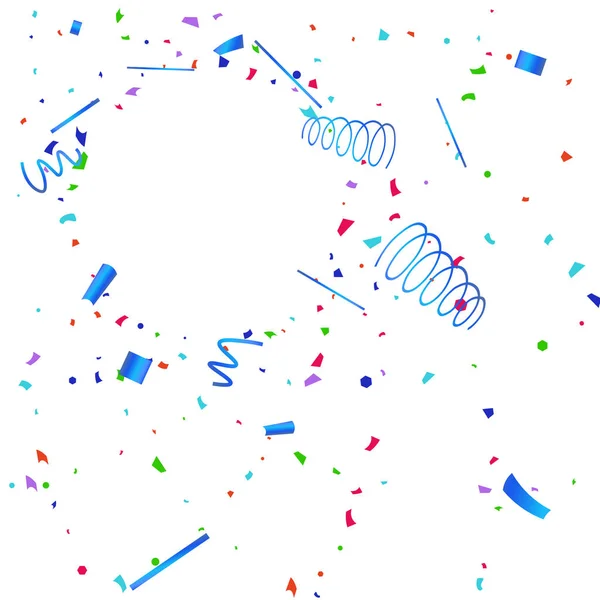 Confettis colorés sur fond blanc. — Image vectorielle