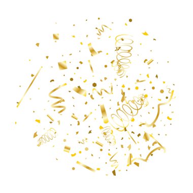 Altın konfeti. Altın doku glitter.