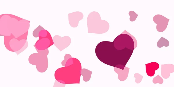 Confeti corazón rosa — Vector de stock