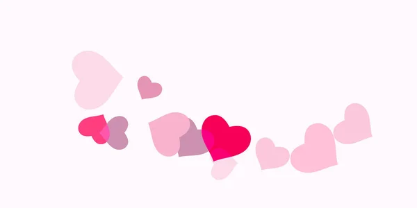 Confettis coeur rose — Image vectorielle