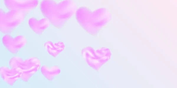 Harten van confetti voor Valentijnsdag — Stockvector