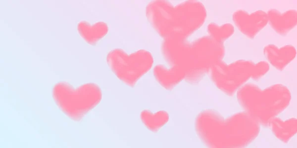 Corazones de confeti para el día de San Valentín — Vector de stock