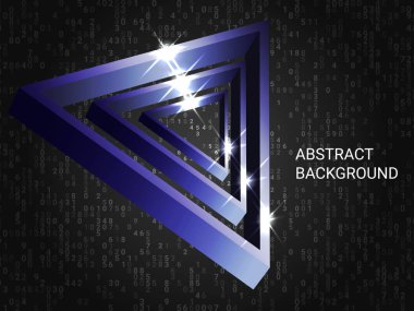 Arka planda üçgen metal parıldıyor.