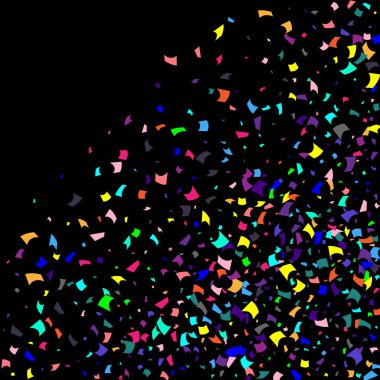 Beyaz arkaplanda renkli konfeti. 