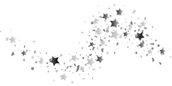 Confettis argent paillettes — Image vectorielle