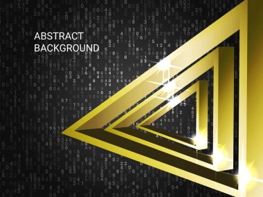 Arka planda üçgen metal parıldıyor.