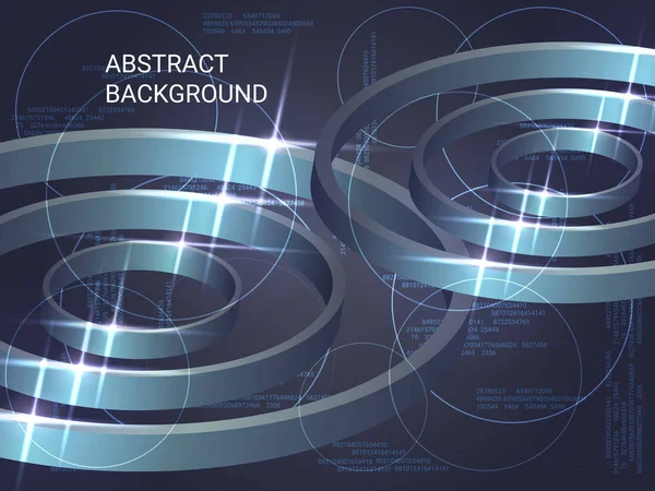 Cercles volume scintillement sur fond. — Image vectorielle