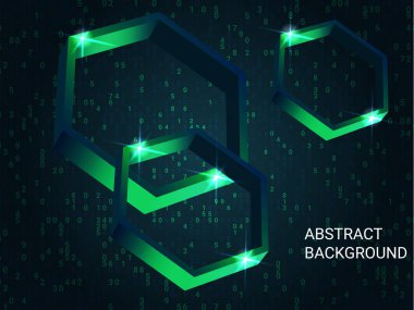 Arka planda çokgen hacmi parlaklığı.