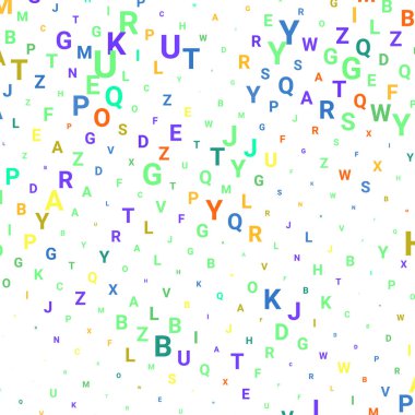 Harflerle Soyut doku.