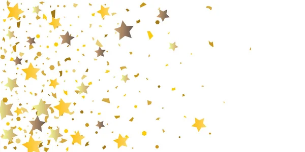 Golden glitter confetti of stars. — Stock Vector