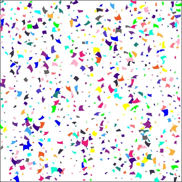 Colorful confetti on white background. — Stock Vector