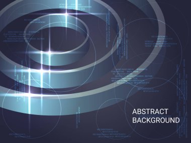 Geometrik daireler ışıltı arka planda.