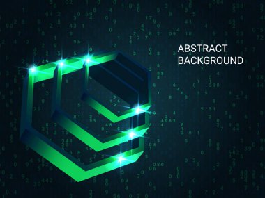 Arka planda çokgen hacmi parlaklığı.