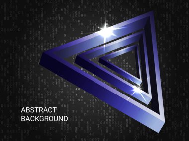 Arka planda üçgen hacmi parıltısı.