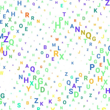 Harflerle Soyut doku.