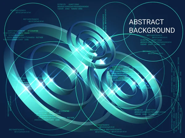 Cercles volume scintillement sur fond. — Image vectorielle