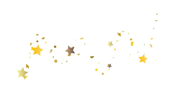 Golden glitter confetti of stars. — Stock Vector