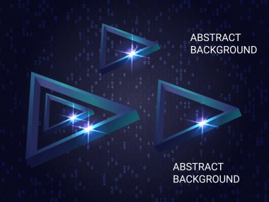 Arka planda üçgen metal parıldıyor.