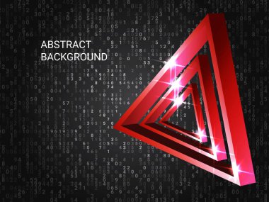 Arka planda üçgen hacmi parıltısı.