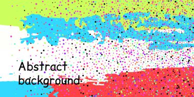 Çizgili arka planda konfeti noktaları