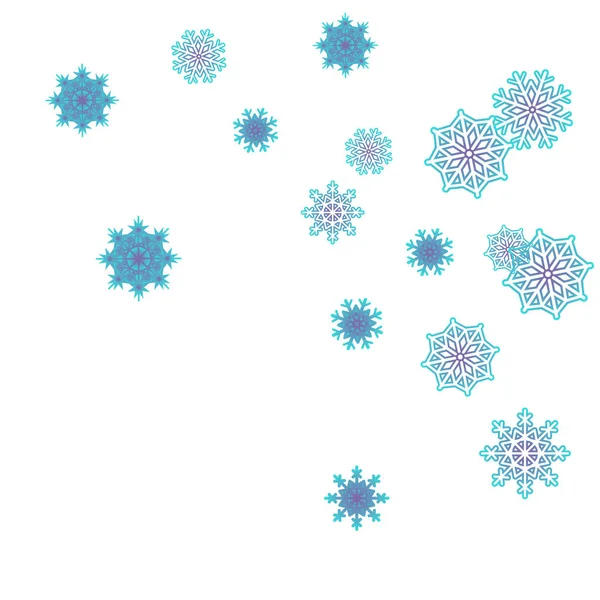 Año Nuevo vector de fondo con la caída de copos de nieve — Archivo Imágenes Vectoriales