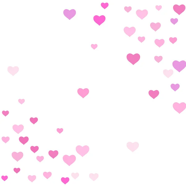 Coeur confettis tombent magnifiquement sur le fond — Image vectorielle