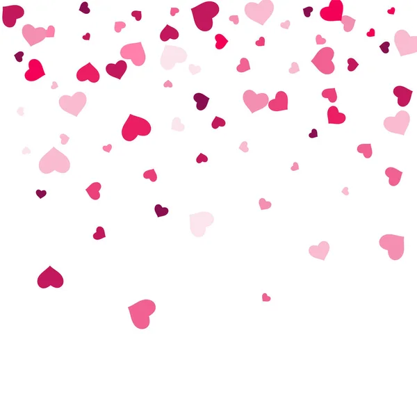 Heart confetti beautifully  fall on the background — Stock Vector