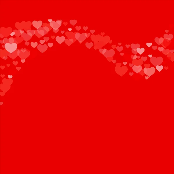 Любовный фон с сердцами в красном . — стоковый вектор