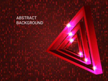 Arka planda üçgen metal parıldıyor.