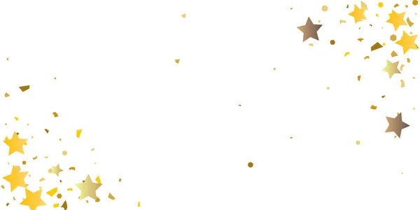 Gyllene glitter konfetti stjärnor. — Stock vektor