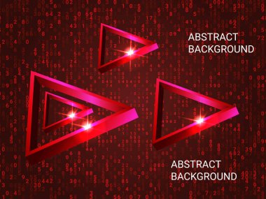 Arka planda üçgen metal parıldıyor.