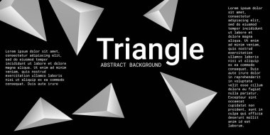 Üçgen arka plan. Üçgen piramitlerin soyut bileşimi.