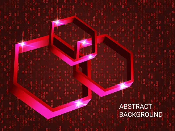 Metal çokgenler arka planda parıldıyor.