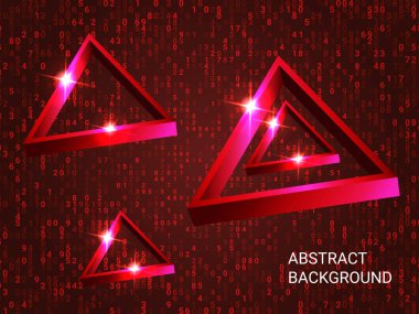 Arka planda üçgen hacmi parıltısı.