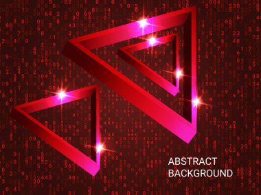 Arka planda üçgen metal parıldıyor.