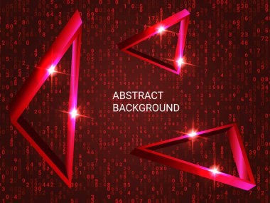 Arka planda üçgen metal parıldıyor.