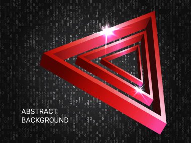 Arka planda üçgen hacmi parıltısı.