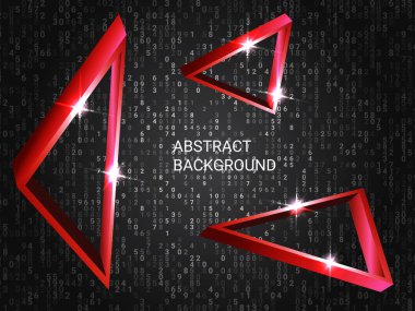 Arka planda üçgen metal parıldıyor.